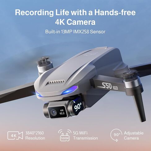 Ameta S50 Lite GPS Drone with Camera for Adults 4K UHD,Gift for Beginners in Kuwait