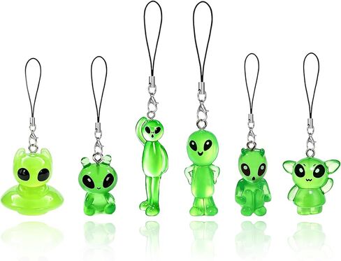 Alien Phone Charm Glow In The Dark Phone Accessories for Halloween Party in Kuwait