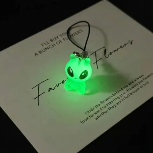 Alien Phone Charm Glow In The Dark Phone Accessories for Halloween Party in Kuwait