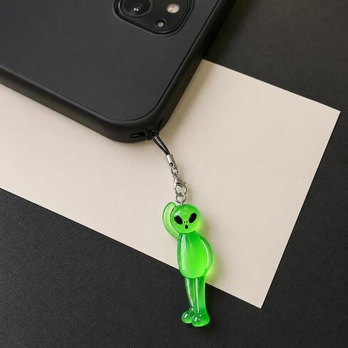 Alien Phone Charm Glow In The Dark Phone Accessories for Halloween Party in Kuwait