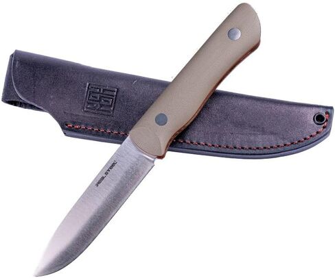 REALSTEEL Bushcraft III Hunting Knife - D2 Blade and G10 Handle - Perfect for Hunting, Hiking and Daily Cutting Task- EDC Knife for Men and Women, Black/Scandi in Saudi Arabia