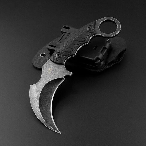 Karambit Knife, Karambit Fixed Blade, Claw Knife, 420HC Steel Blade, G10 Handle, Utility for Outdoor Survival, Camping, Hiking With Kydex Sheath in Kuwait