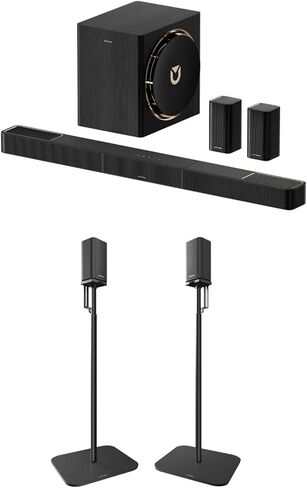 ULTIMEA Universal Speaker Stands Pair for Surround & Satellite Speakers 7.1.4ch Professional Wireless Sound Bar System for TV, Skywave X60 in Kuwait