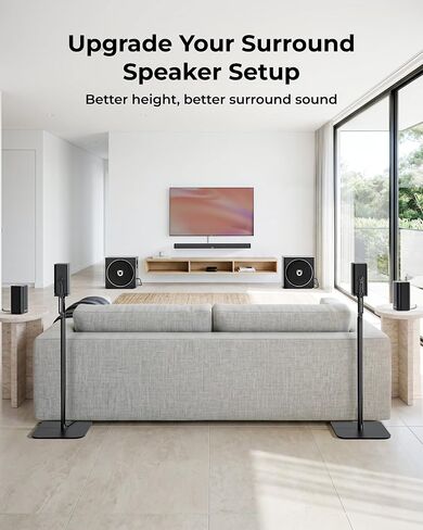 ULTIMEA Universal Speaker Stands Pair for Surround & Satellite Speakers 7.1.4ch Professional Wireless Sound Bar System for TV, Skywave X60 in Kuwait