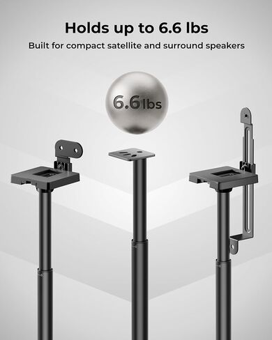 ULTIMEA Universal Speaker Stands Pair for Surround & Satellite Speakers 7.1.4ch Professional Wireless Sound Bar System for TV, Skywave X60 in Kuwait