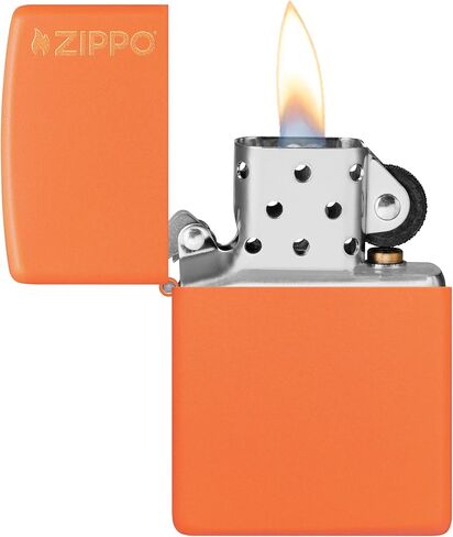 Zippo Classic Orange Matte with Logo Pocket Lighter in Kuwait