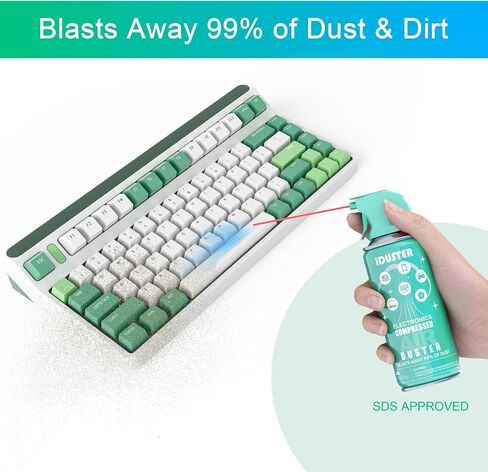iDuster Compressed Air Can for Computer, 3.5oz Disposable Keyboard Cleaner, Air Duster Can for Headphones/Cars, 4PCS in Saudi Arabia