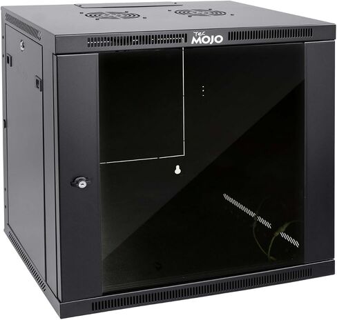 Tecmojo 18U Wall Mount Rack,18U Rack 17.7 Inch Depth,Hold Up to 176 Lbs,Enclosed Wall Mount Rack Kit for 19 Inch Network,Server and AV Gear,Mesh Door(Elite Collection) in Saudi Arabia