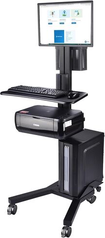 AW NexusX Commander Max 32" Mobile PC Stand Workstation, Height Adjustable in Kuwait