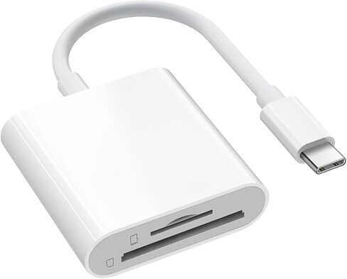USB C SD Card Reader for iPhone 15 16-2 Slots in Saudi Arabia