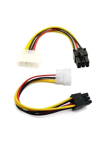4-Pin to 6-Pin Power Cable 2 Pack, 6.89 Inch PVC Insulated Adapter with Locking Latch for Desktop Computer Graphics Card Upgrade in Kuwait