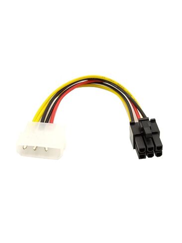 4-Pin to 6-Pin Power Cable 2 Pack, 6.89 Inch PVC Insulated Adapter with Locking Latch for Desktop Computer Graphics Card Upgrade in Kuwait