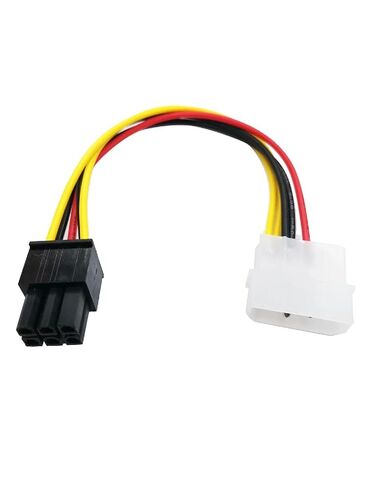 4-Pin to 6-Pin Power Cable 2 Pack, 6.89 Inch PVC Insulated Adapter with Locking Latch for Desktop Computer Graphics Card Upgrade in Kuwait