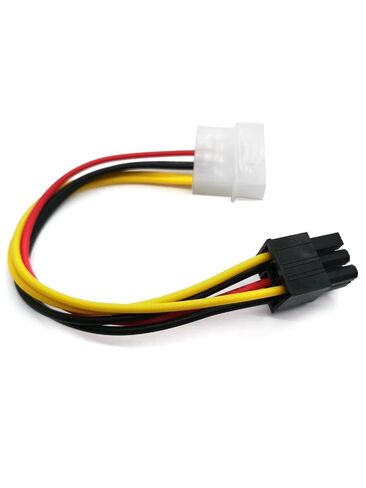 4-Pin to 6-Pin Power Cable 2 Pack, 6.89 Inch PVC Insulated Adapter with Locking Latch for Desktop Computer Graphics Card Upgrade in Kuwait