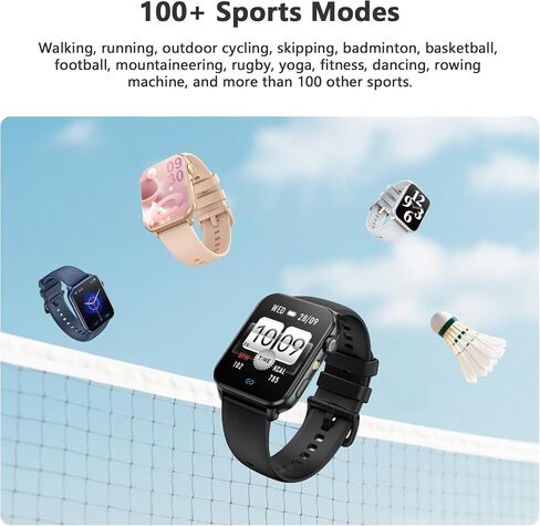 Blackview Smart Watches for Men Women,Answer/Make Calls,1.91" HD Fitness Watch with Flashlight/Heart Rate/SpO2/Sleep Monitor/2 Straps,100+ Sports Modes,IP68 Waterproof Smartwatch for Android/iPhone in Kuwait