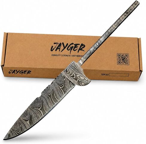 Handmade Bavarian Blade Blank – One-Piece Hand-Forged Steel for Knife Making, Hunting, Skinning & Crafting – 8.66" Overall, 3.93" Edge – Premium Forged (Carbon Steel) in Kuwait