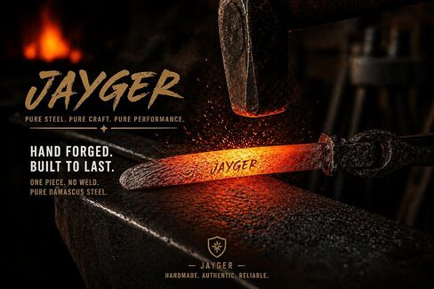 Handmade Bavarian Blade Blank – One-Piece Hand-Forged Steel for Knife Making, Hunting, Skinning & Crafting – 8.66" Overall, 3.93" Edge – Premium Forged (Carbon Steel) in Kuwait