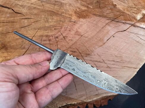 Handmade Bavarian Blade Blank – One-Piece Hand-Forged Steel for Knife Making, Hunting, Skinning & Crafting – 8.66" Overall, 3.93" Edge – Premium Forged (Carbon Steel) in Kuwait