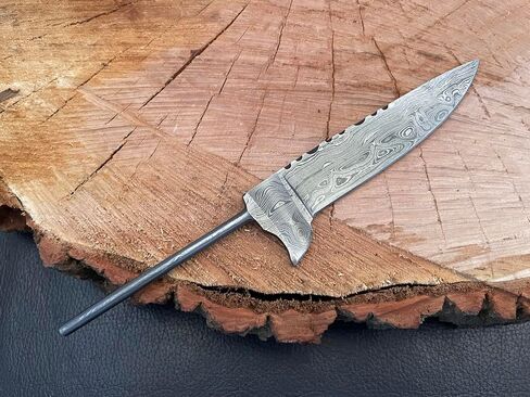 Handmade Bavarian Blade Blank – One-Piece Hand-Forged Steel for Knife Making, Hunting, Skinning & Crafting – 8.66" Overall, 3.93" Edge – Premium Forged (Carbon Steel) in Kuwait