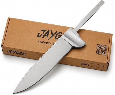 Handmade Bavarian Blade Blank – One-Piece Hand-Forged Steel for Knife Making, Hunting, Skinning & Crafting – 8.66" Overall, 3.93" Edge – Premium Forged (Carbon Steel) in Kuwait