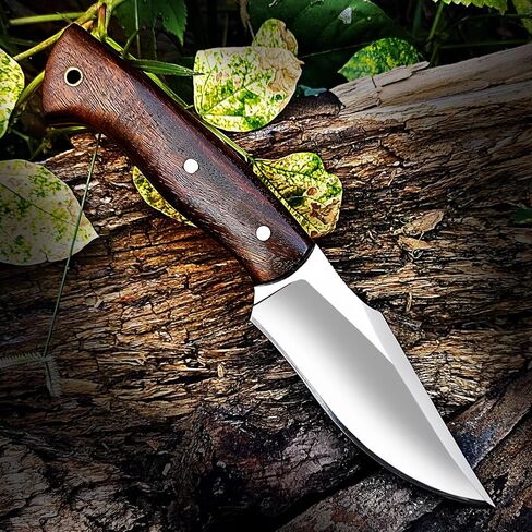 Handmade Full Tang Hunting Knife - 10 Inch High Carbon Steel Blade, Durable Roosewood Handle, & Sheath – Perfect for Outdoor Adventures, Camping, & Survival in Kuwait