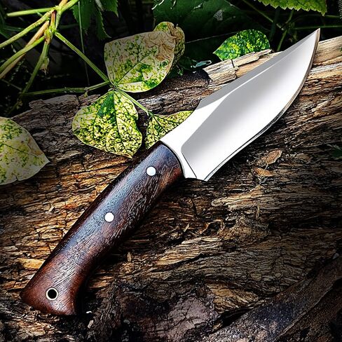 Handmade Full Tang Hunting Knife - 10 Inch High Carbon Steel Blade, Durable Roosewood Handle, & Sheath – Perfect for Outdoor Adventures, Camping, & Survival in Kuwait