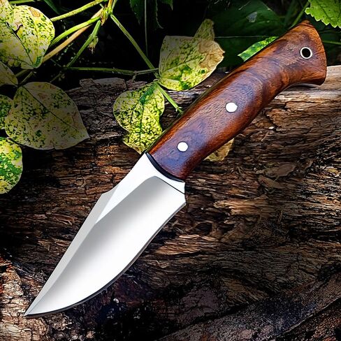 Handmade Full Tang Hunting Knife - 10 Inch High Carbon Steel Blade, Durable Roosewood Handle, & Sheath – Perfect for Outdoor Adventures, Camping, & Survival in Kuwait