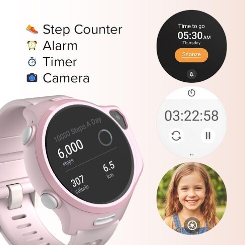 myFirst R2 Kids Smart Watch 4G LTE with GPS Tracker & Video Calling, eSIM Phone Watch for Boys Girls Ages 5-12, SOS Smartwatch with Parental Control, Birthday Gift with 1.3" AMOLED Display(US Version) in Kuwait