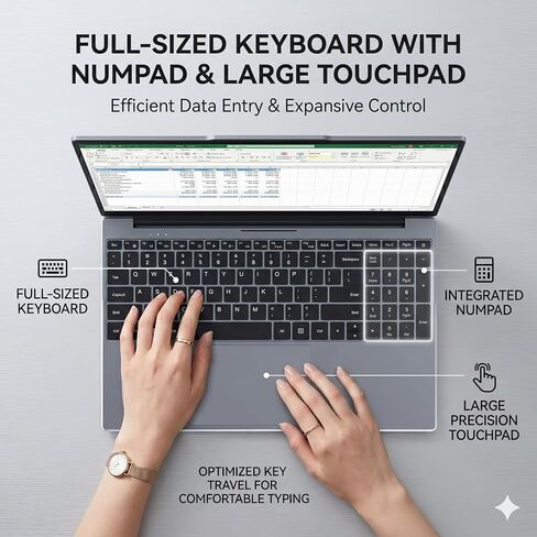 Laptop Computer 15.6 inch, Compatible with Windows 11, Core i5 Processor, Up to 3.3GHz, 4GB RAM, 128GB SSD, Up to 2TB, 15.6" FHD IPS 1920x1080, for Students, Business in Kuwait