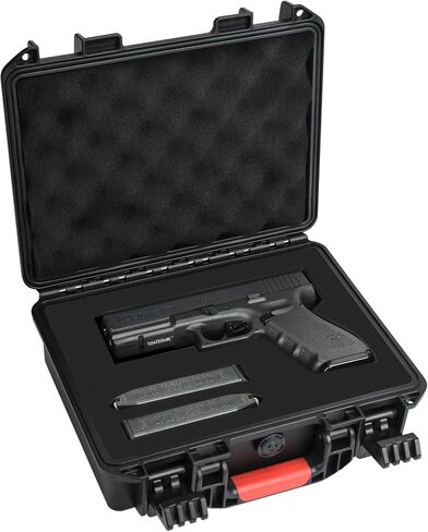 TSA Gun Case for Handgun Pistol - TSA Approved Firearm Travel Case - Gun Safe for 9mm Handgun Pistol - Hard Shell | Waterproof | Shockproof for Airline Travel Car Home - Secure Storage and Protection in Kuwait