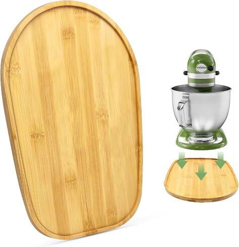 Mixer Slider for KitchenAid 4.5–5 Qt Tilt-Head Stand Mixer, Bamboo Appliance Sliding Tray with Ergonomic Handle, Countertop Slider for Artisan Mixer in Kuwait
