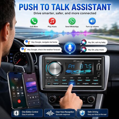 LSLYA Double Din Car Stereo with Bluetooth, FM Radio, App & Remote Control in Kuwait