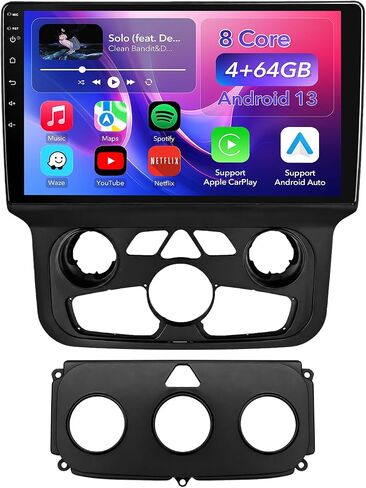 10.2" 8 Core 4+64GB Car Radio Stereo for 2013-2018 Dodge Ram 1500 2500 3500, Upgrade Plug and Play Android 13 Head Unit with Wireless Carplay/Android Auto/1080P Backup Camera/AM FM in Kuwait