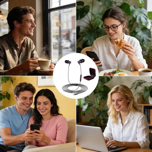 ACANDYA USB C Wired Earbuds Students Headphones with Mic for Online Classes in Saudi Arabia