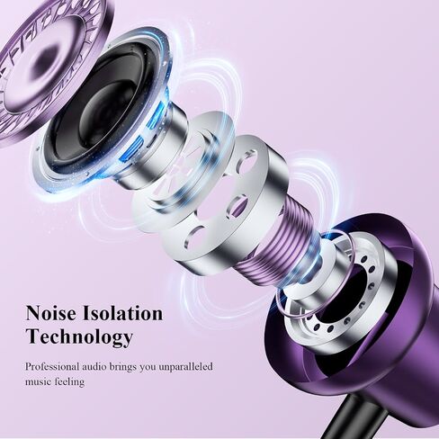 ACANDYA USB C Wired Earbuds Students Headphones with Mic for Online Classes in Saudi Arabia