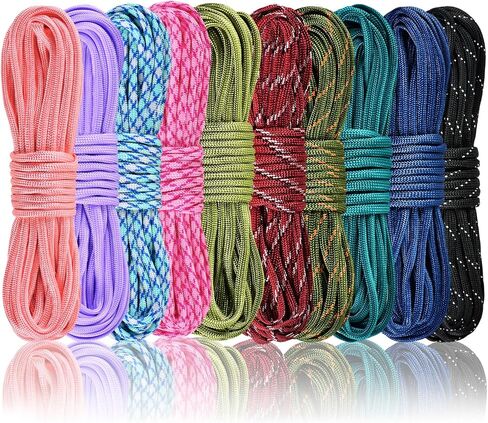 WEREWOLVES 10 Colors Paracord 20FT Each Color Parachute Cord Combo Kit in Kuwait