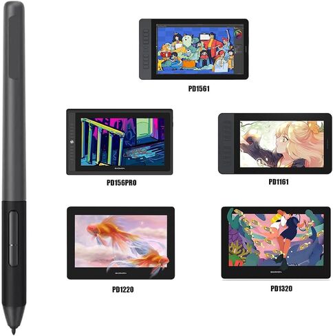 AP50 Digital Passive Pen with 8192 Levels Pen Pressure Two Express Keys Suitable for Drawing Tablet PD1161/PD1220/PD1320/PD1561/PD156Pro Pen Display in Saudi Arabia