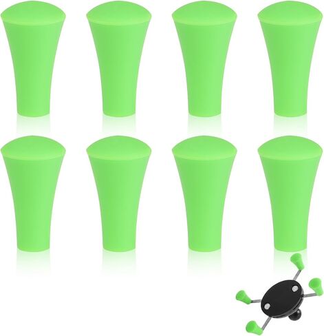 Rubber Tips Compatible with RAM Motorcycle/Bike Grip, Green, 8Pcs in Kuwait