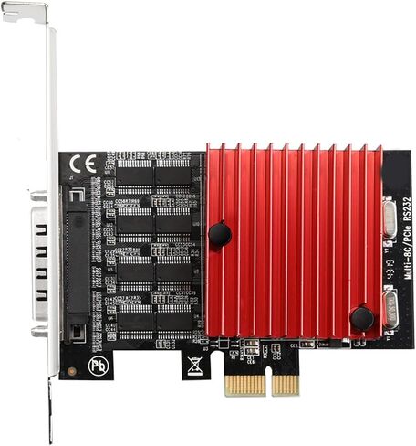 PCIE to 8 Port RS232 Port Card PCIE Expansion Desktop Extender for Industrial PC WCH384 Low Profile Printer in Saudi Arabia