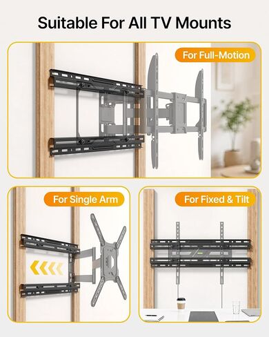monTEK TV Wall Mount Extension Bracket, Fits 16-24" Wood Studs, Max 154lbs in Kuwait