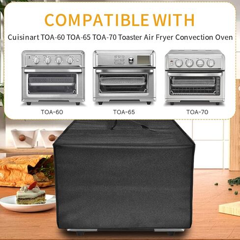 Toaster Oven Air Fryer Cover, Heat-Resistant Waterproof Dust-proof Kitchen Appliance Covers Compatible with Cuisinart TOA-60 65 70 Convection Toaster Oven Air fryer in Kuwait