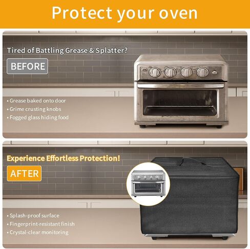 Toaster Oven Air Fryer Cover, Heat-Resistant Waterproof Dust-proof Kitchen Appliance Covers Compatible with Cuisinart TOA-60 65 70 Convection Toaster Oven Air fryer in Kuwait