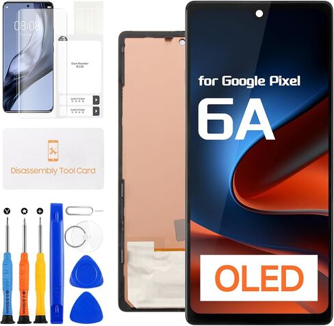OLED for Google Pixel 6A Screen Replacement for Google Pixel 6A GX7AS GB62Z G1AZG LCD Display Touch Screen Digitizer Assembly Repair Part in Kuwait