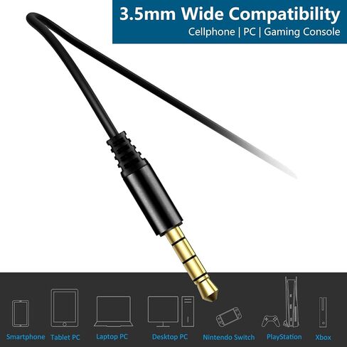 in-Ear Wired Earbuds with Ear Hooks, Gaming Headset & Boom Mic in Kuwait