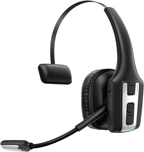 PrancyBt Bluetooth Headset with Noise Reducing Microphone, Wireless Computer Headset with USB Dongle and Charging Stand, Office Headset with Mute Button for PC, Laptop, Zoom, Teams and Phone Calls in Kuwait