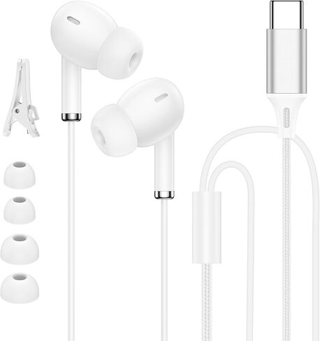USB C Wired Headphone for iPhone 17, Wired Type-C Earbuds with Mic in-Ear in Kuwait