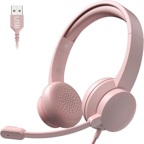 AOC USB Headset with Microphone for PC, Noise-Canceling Mic, USB-A in Kuwait