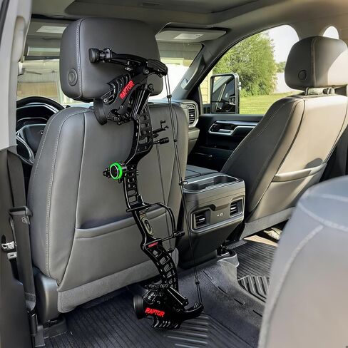 Metal Bow Hanger for Truck, Archery Hunting Shooting Bracket Headrest Mount,Universal Compound Bow Holder for Vehicle Storage and Hunting Transport in Kuwait