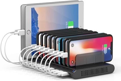 Alxum Multi USB Charging Station,Fast 120W 10 Port iPad Tablet Charger Dock in Kuwait