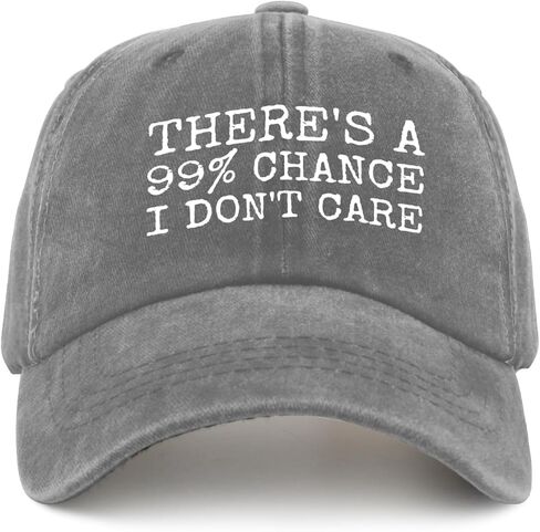 There's A 99% Chance I Don't Care Hat Men Vintage Mesh Hats for Summer in Kuwait